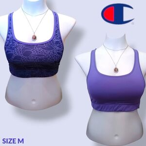 Champion Purple Reverse Print Sports Bra Active Top